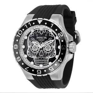 Invicta Aviator Dia De Los Muertos 50mm Skull Black Men’s Watch